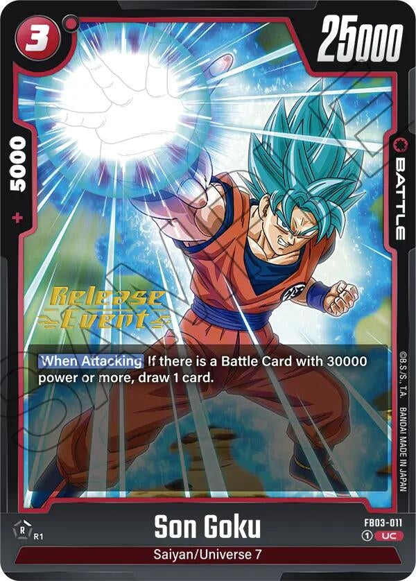 Image for Son Goku - FB03-011 (Raging Roar Release Event Cards) (FB03-011) - Dragon Ball Super: Fusion World
