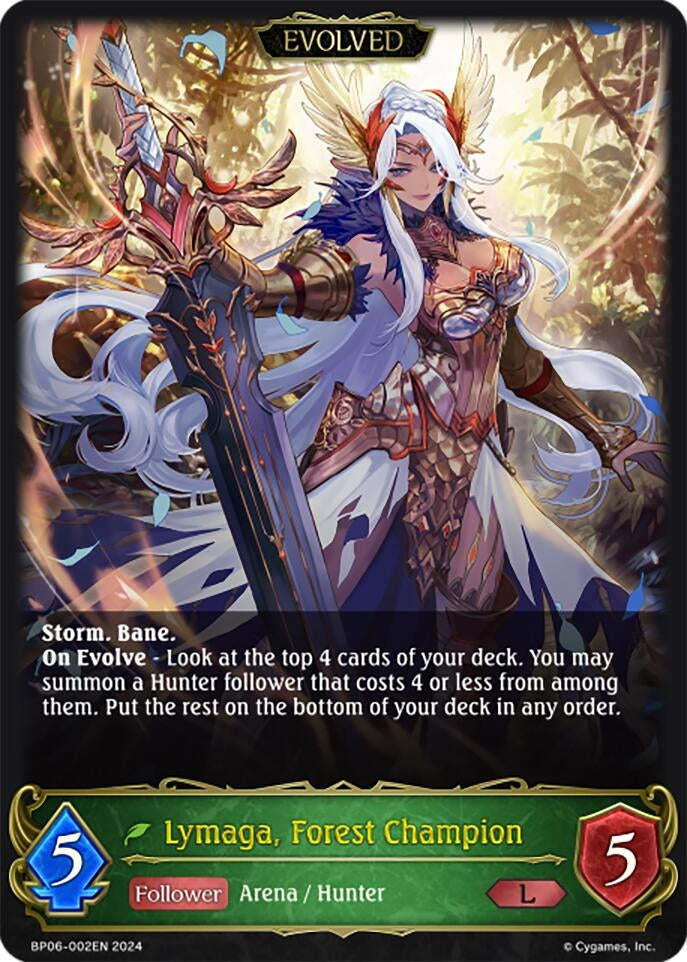 Image for Lymaga, Forest Champion (Evolved) (BP06: Paragons of the Colosseum) (BP06-002EN) - Shadowverse: Evolve