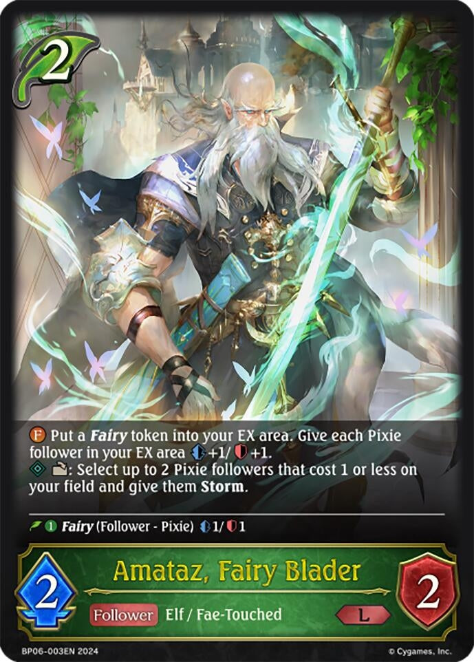 Image for Amataz, Fairy Blader (BP06: Paragons of the Colosseum) (BP06-003EN) - Shadowverse: Evolve