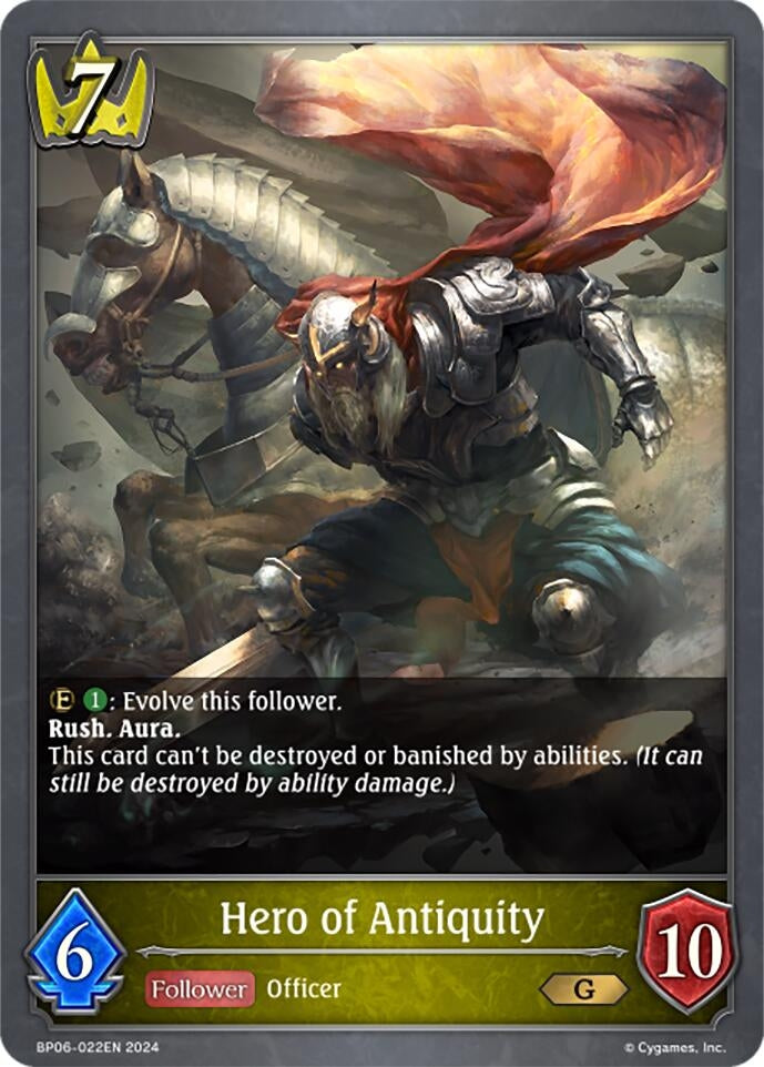 Image for Hero of Antiquity (BP06: Paragons of the Colosseum) (BP06-022EN) - Shadowverse: Evolve