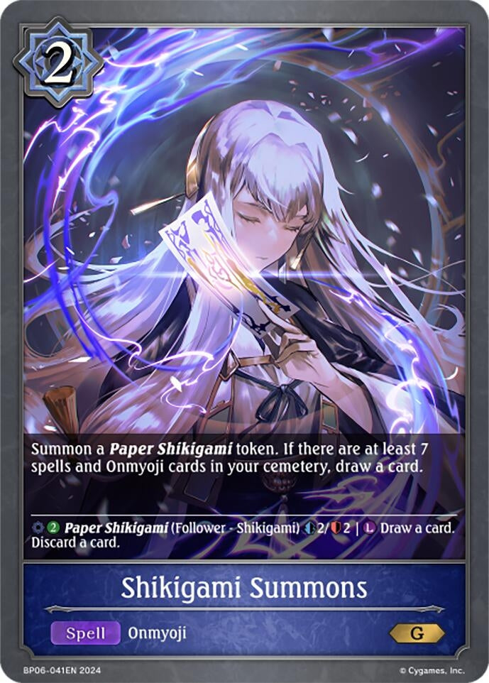 Image for Shikigami Summons (BP06: Paragons of the Colosseum) (BP06-041EN) - Shadowverse: Evolve