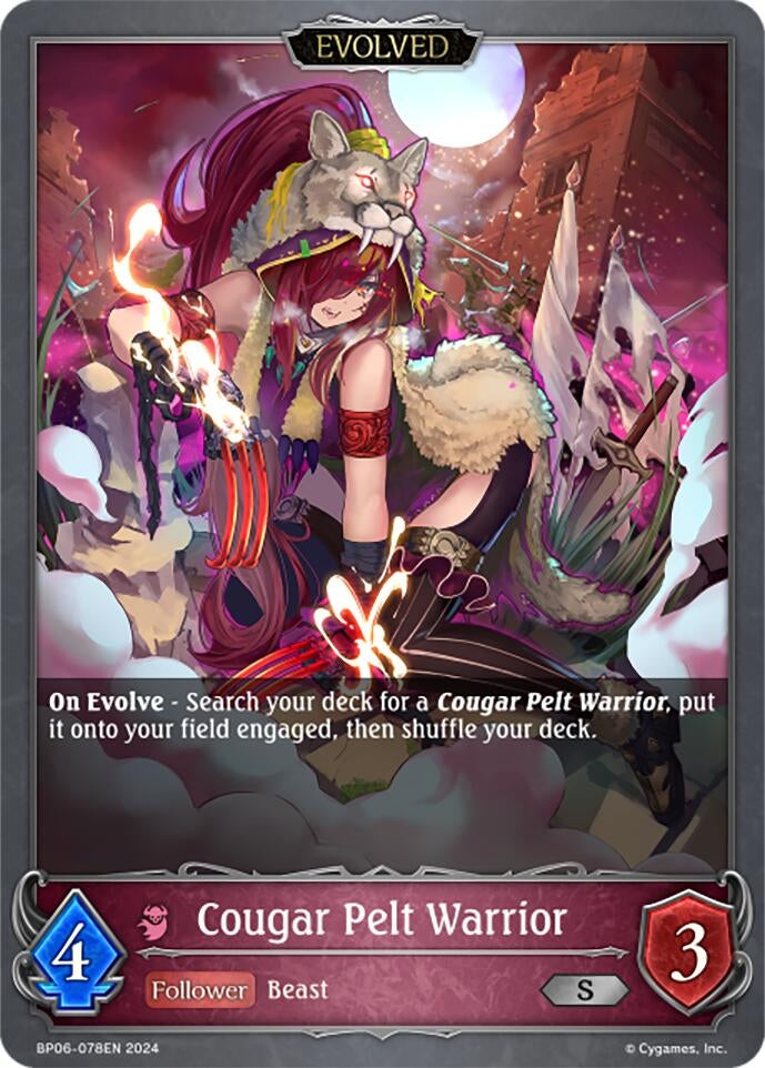 Image for Cougar Pelt Warrior (Evolved) (BP06: Paragons of the Colosseum) (BP06-078EN) - Shadowverse: Evolve