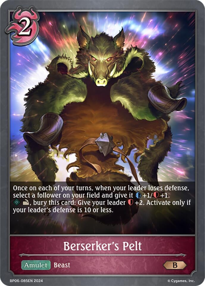 Image for Berserker's Pelt (BP06: Paragons of the Colosseum) (BP06-085EN) - Shadowverse: Evolve