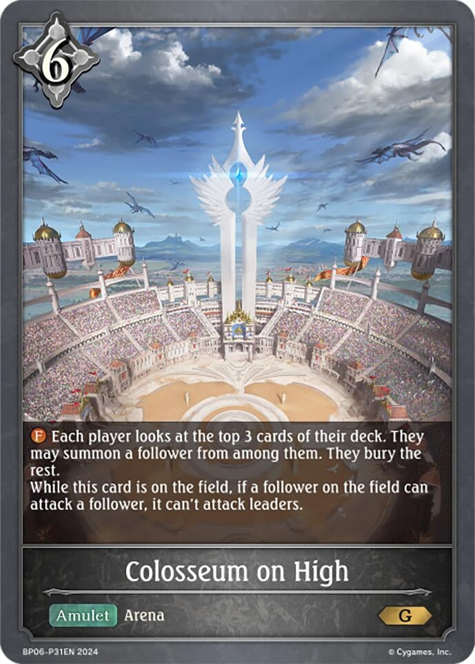 Image for Colosseum on High - P31EN (Foil) (BP06: Paragons of the Colosseum) (BP06-P31EN) - Shadowverse: Evolve