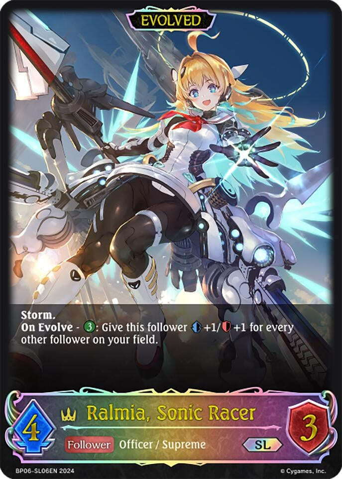 Image for Ralmia, Sonic Racer (Evolved) (SL) (BP06: Paragons of the Colosseum) (BP06-SL06EN) - Shadowverse: Evolve