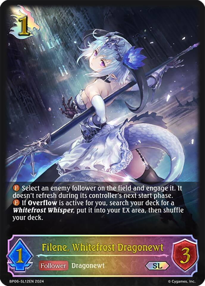 Image for Filene, Whitefrost Dragonewt (SL) (BP06: Paragons of the Colosseum) (BP06-SL12EN) - Shadowverse: Evolve