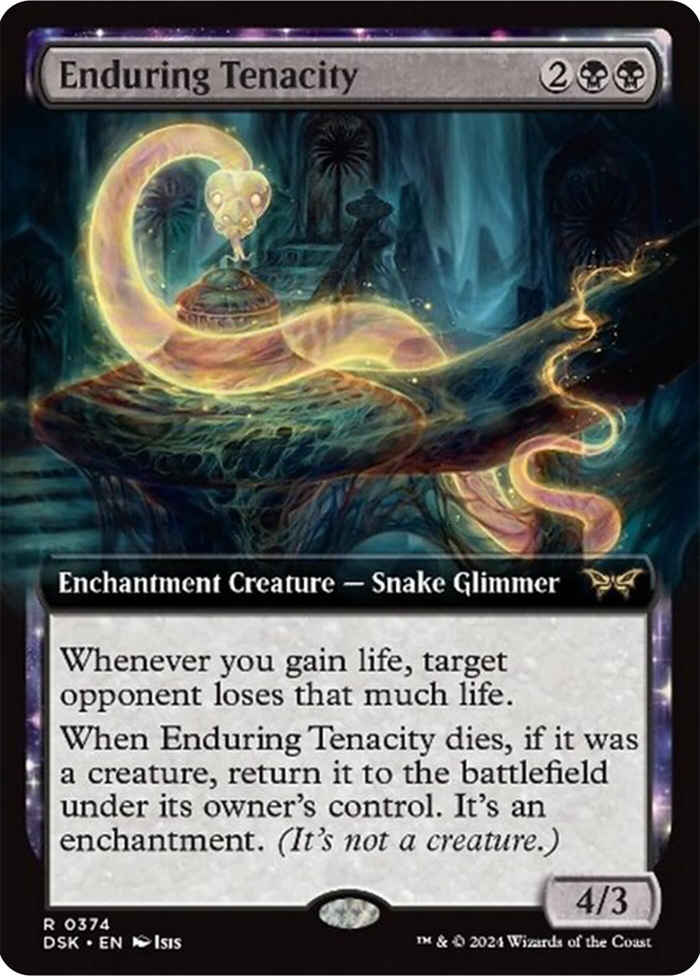 Image for Enduring Tenacity (Extended Art) (Duskmourn: House of Horror) (374) - Magic: The Gathering