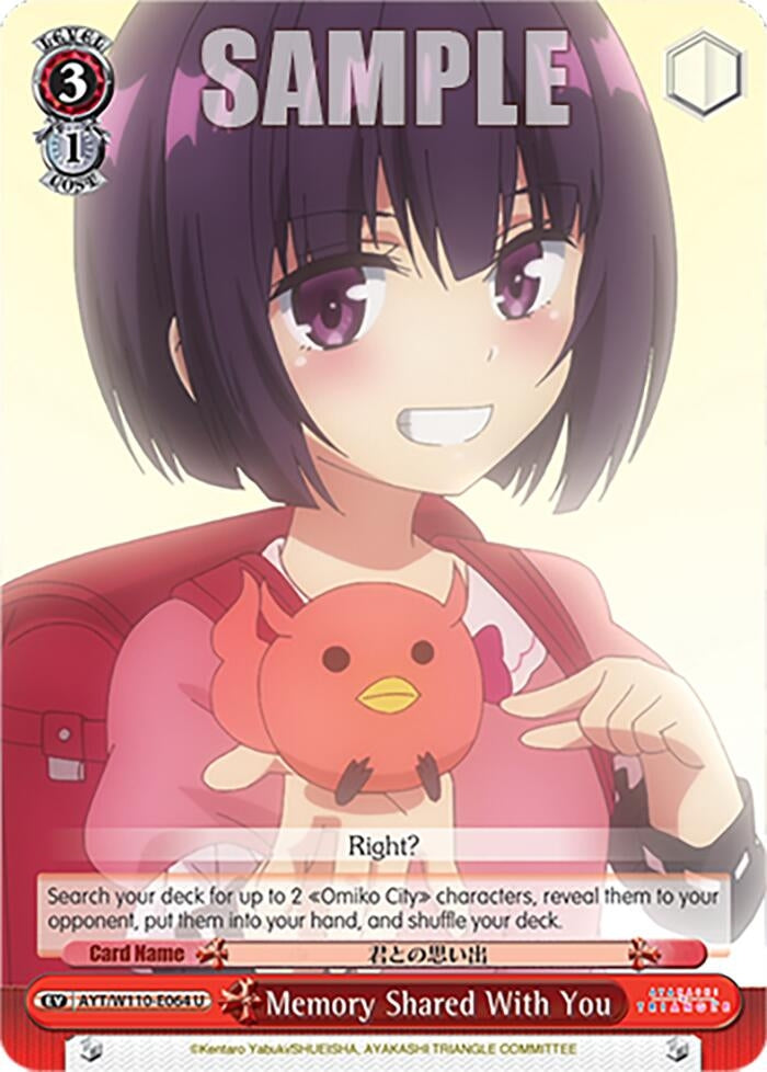 Image for Memory Shared With You (Ayakashi Triangle) (AYT/W110-E064 U) - Weiss Schwarz