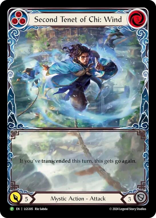 Image for Second Tenet of Chi: Wind - LGS305 (Flesh and Blood: Promo Cards) (LGS305) - Flesh and Blood TCG