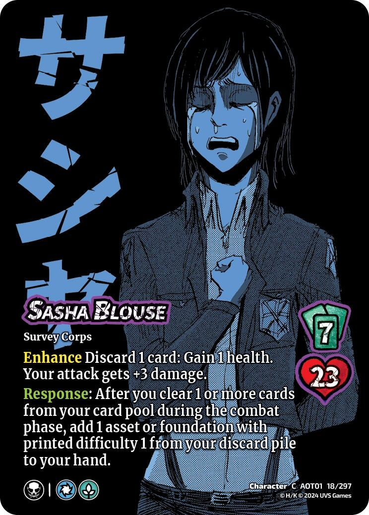 Image for Sasha Blouse (Attack on Titan: Battle for Humanity) (18/297) - UniVersus