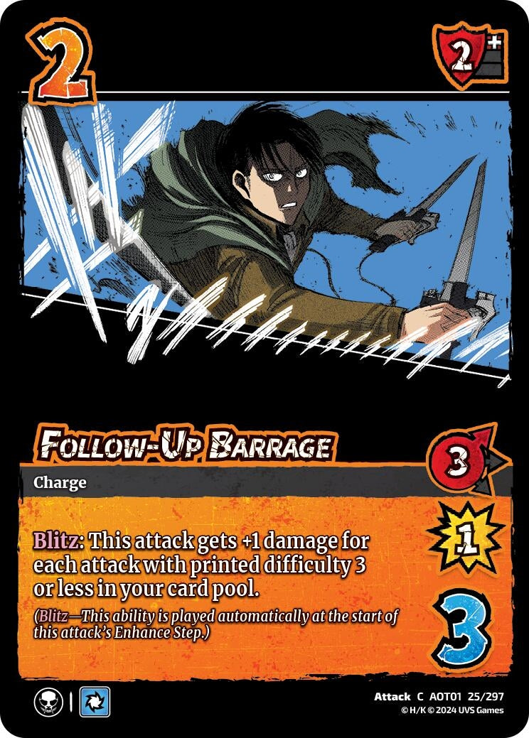 Image for Follow-Up Barrage (Attack on Titan: Battle for Humanity) (25/297) - UniVersus