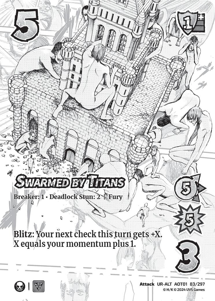 Image for Swarmed by Titans (Alternate Art) (Attack on Titan: Battle for Humanity) (83/297) - UniVersus