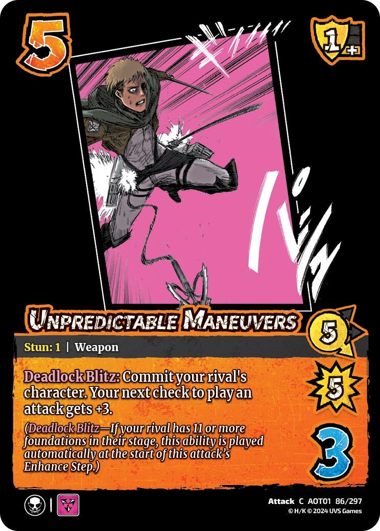 Image for Unpredictable Maneuvers (Attack on Titan: Battle for Humanity) (86/297) - UniVersus