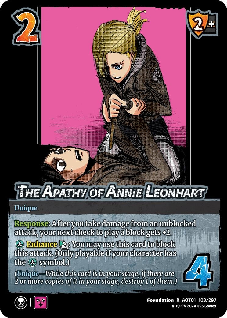 Image for The Apathy of Annie Leonhart (Attack on Titan: Battle for Humanity) (103/297) - UniVersus