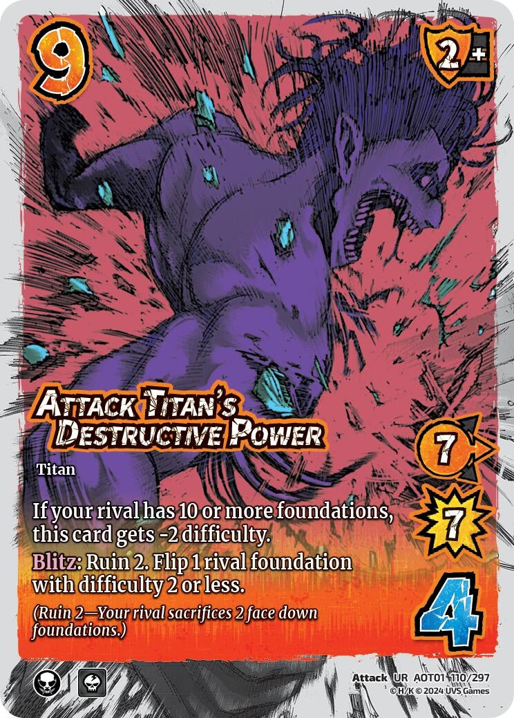 Image for Attack Titan's Destructive Power (Attack on Titan: Battle for Humanity) (110/297) - UniVersus