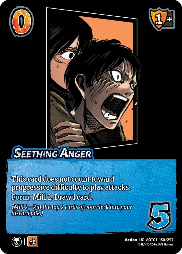 Image for Seething Anger (Attack on Titan: Battle for Humanity) (150/297) - UniVersus