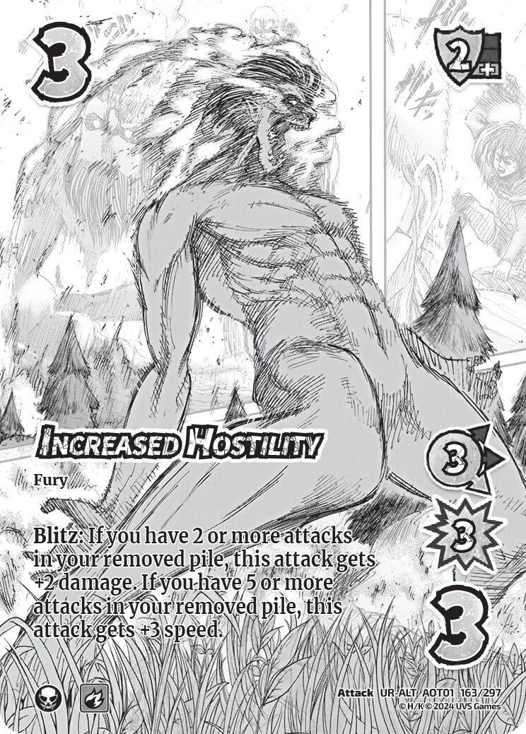Image for Increased Hostility (Alternate Art) (Attack on Titan: Battle for Humanity) (163/297) - UniVersus