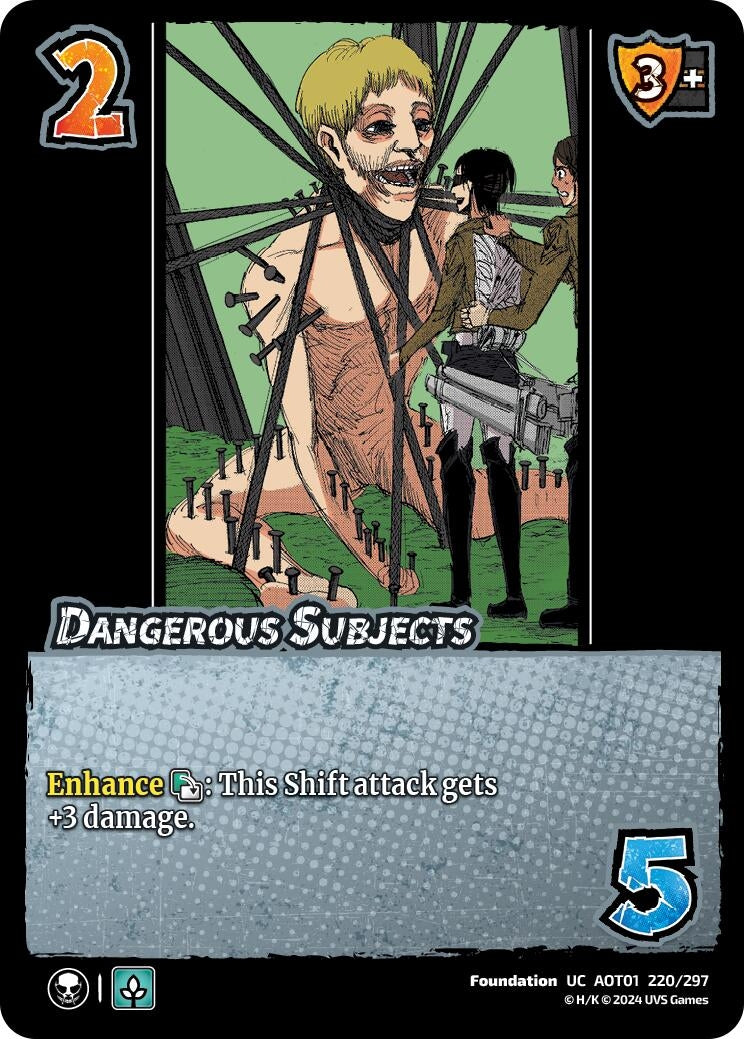 Image for Dangerous Subjects (Attack on Titan: Battle for Humanity) (220/297) - UniVersus
