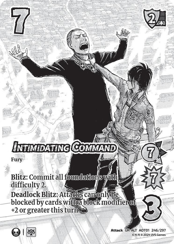 Image for Intimidating Command (Alternate Art) (Attack on Titan: Battle for Humanity) (246/297) - UniVersus
