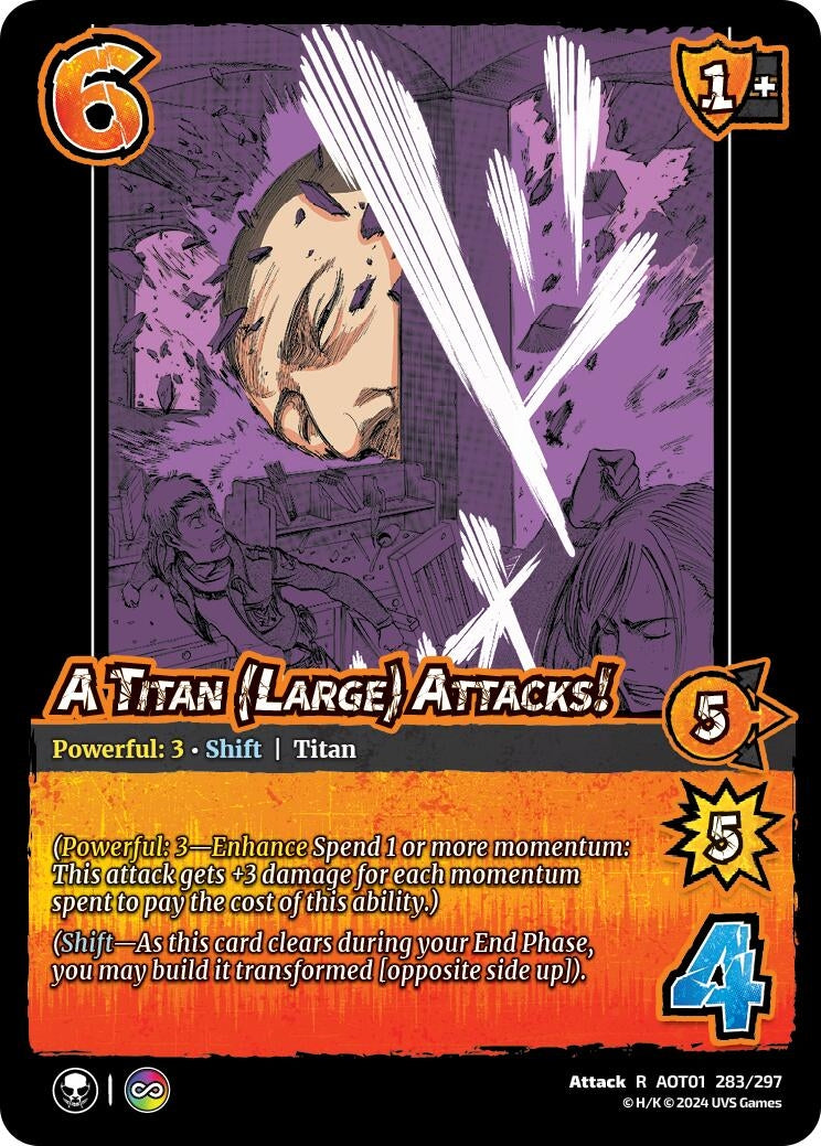 Image for A Titan (Large) Attacks! // A Titan (Large) (Attack on Titan: Battle for Humanity) (283/297) - UniVersus