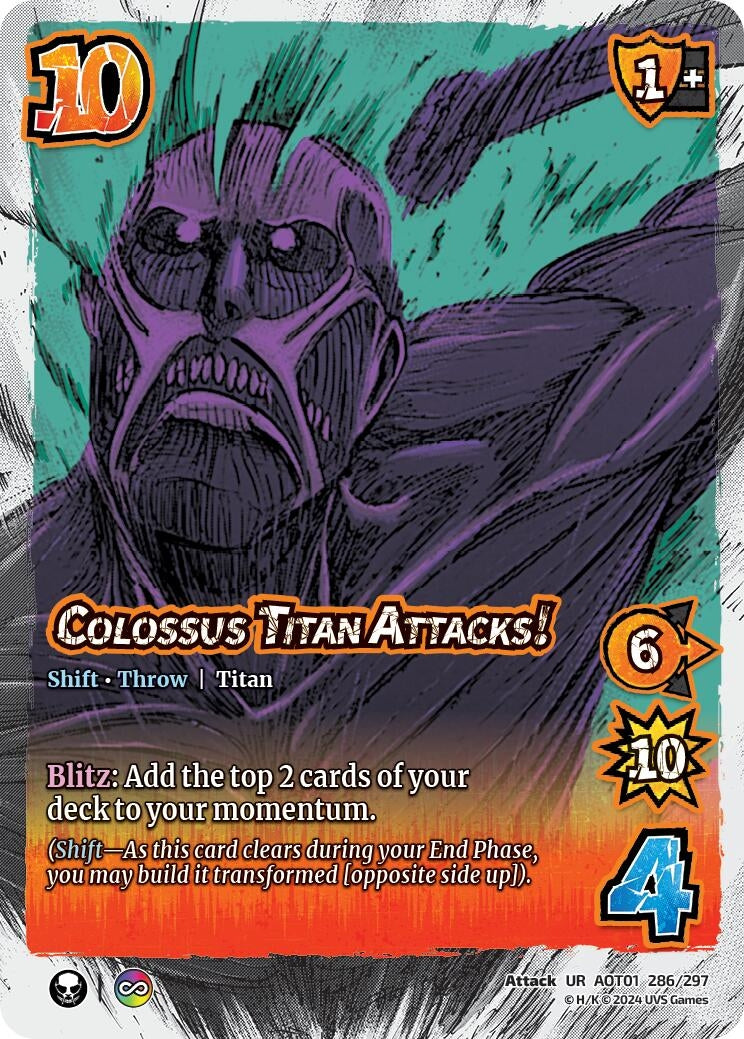 Image for Colossus Titan Attacks! // The Colossus Titan (Attack on Titan: Battle for Humanity) (286/297) - UniVersus