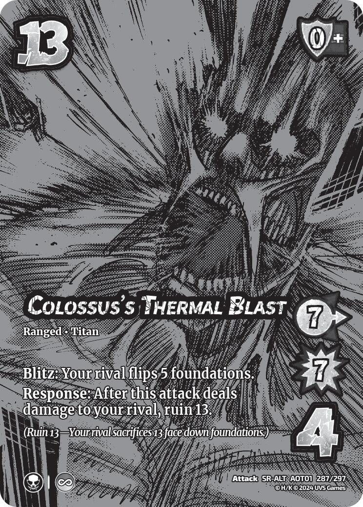 Image for Colossus's Thermal Blast (Alternate Art) (Attack on Titan: Battle for Humanity) (287/297) - UniVersus