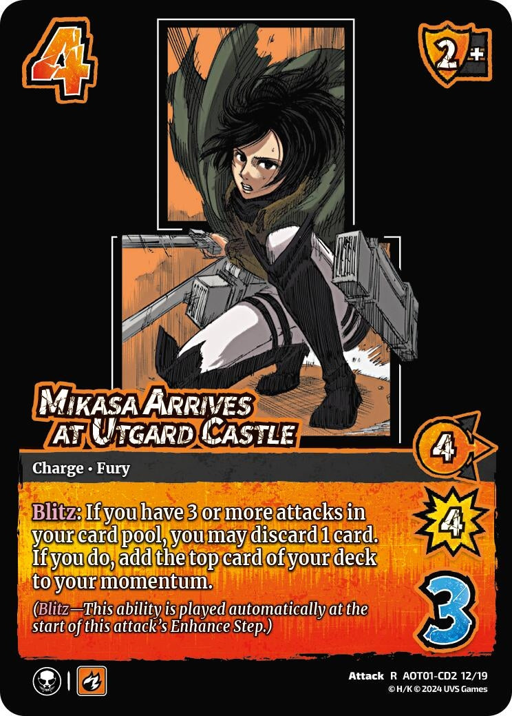 Image for Mikasa Arrives at Utgard Castle (CD2) (Attack on Titan: Battle for Humanity) (CD2 12/19) - UniVersus