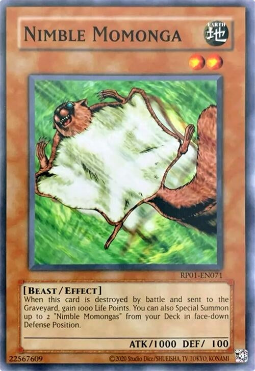 Image for Nimble Momonga (Retro Pack (2020 Date Reprint)) (RP01-EN071) - YuGiOh