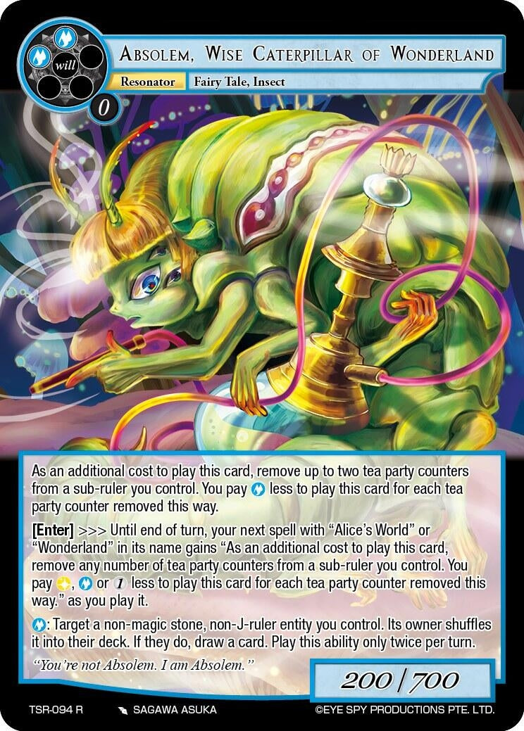 Image for Absolem, Wise Caterpillar Of Wonderland (The Battle at the Sacred Ruins) (TSR-094 R) - Force of Will