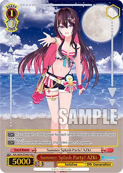 Image for Summer Splash Party! AZKi (HLP) (hololive production Summer Collection Premium Booster) (HOL/WE44-E34HLP HLP) - Weiss Schwarz