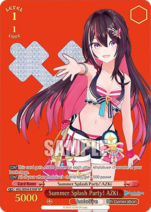 Image for Summer Splash Party! AZKi (SP) (hololive production Summer Collection Premium Booster) (HOL/WE44-E34SP SP) - Weiss Schwarz