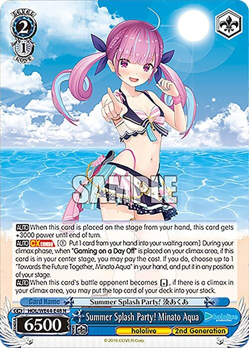 Image for Summer Splash Party! Minato Aqua (hololive production Summer Collection Premium Booster) (HOL/WE44-E48 N) - Weiss Schwarz
