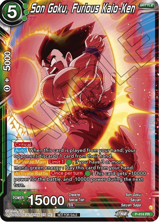 Image for Son Goku, Furious Kaio-Ken (Deluxe Pack 2024 Vol.1) (Promotion Cards) (P-414) - Dragon Ball Super: Masters
