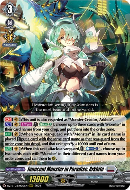 Image for Innocent Monster in Paradise, Arkhite (DZ-BT03: Dimensional Transcendence) (DZ-BT03/009EN) - Cardfight Vanguard