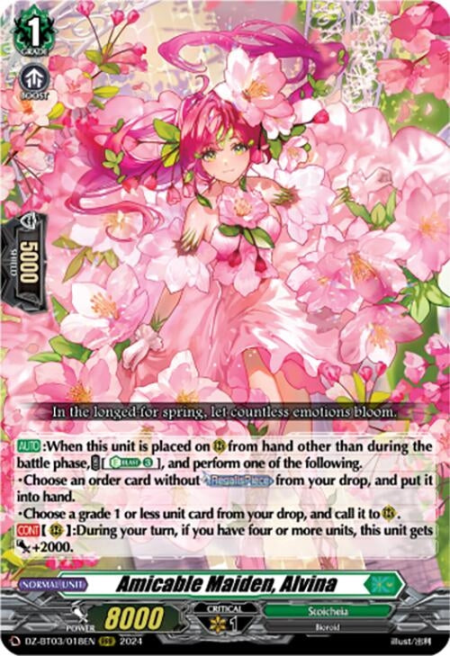 Image for Amicable Maiden, Alvina (DZ-BT03: Dimensional Transcendence) (DZ-BT03/018EN) - Cardfight Vanguard