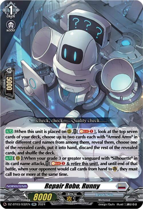 Image for Repair Robo, Runny (DZ-BT03: Dimensional Transcendence) (DZ-BT03/032EN) - Cardfight Vanguard