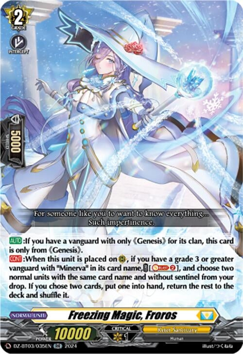 Image for Freezing Magic, Froros (DZ-BT03: Dimensional Transcendence) (DZ-BT03/035EN) - Cardfight Vanguard