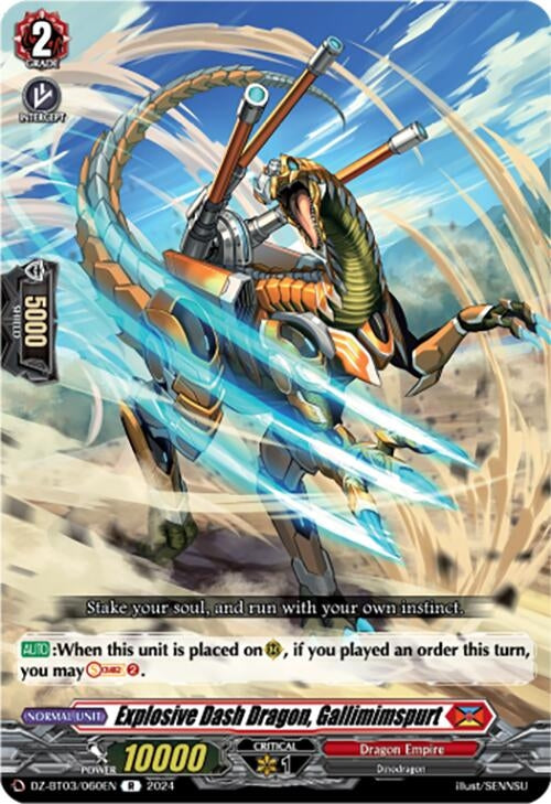 Image for Explosive Dash Dragon, Gallimimspurt (DZ-BT03: Dimensional Transcendence) (DZ-BT03/060EN) - Cardfight Vanguard