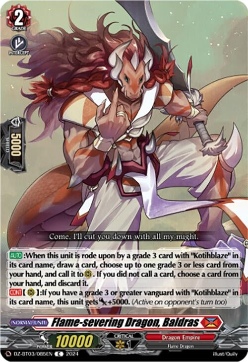 Image for Flame-severing Dragon, Baldras (DZ-BT03: Dimensional Transcendence) (DZ-BT03/085EN) - Cardfight Vanguard