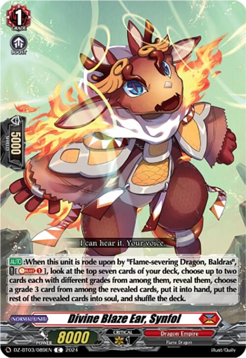 Image for Divine Blaze Ear, Synfol (DZ-BT03: Dimensional Transcendence) (DZ-BT03/089EN) - Cardfight Vanguard