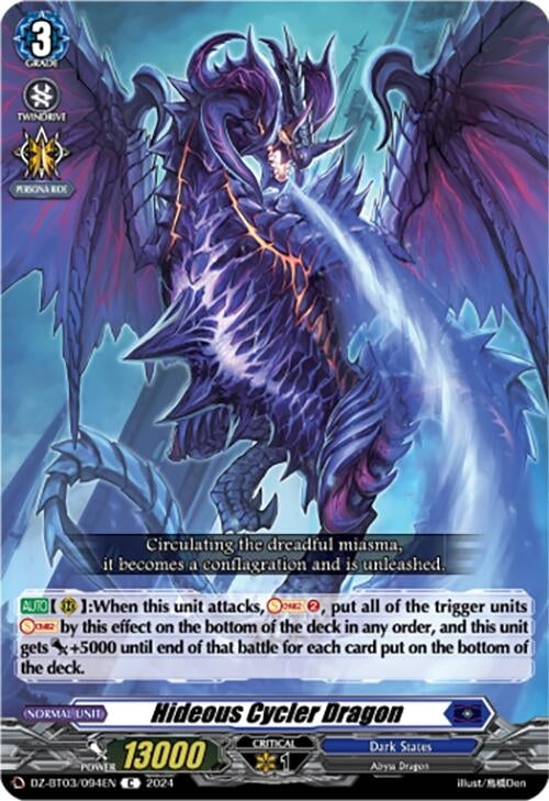 Image for Hideous Cycler Dragon (DZ-BT03: Dimensional Transcendence) (DZ-BT03/094EN) - Cardfight Vanguard