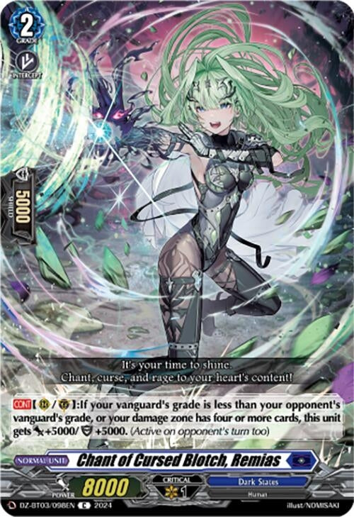 Image for Chant of Cursed Blotch, Remias (DZ-BT03: Dimensional Transcendence) (DZ-BT03/098EN) - Cardfight Vanguard