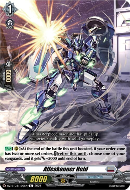 Image for Alleskonner Held (DZ-BT03: Dimensional Transcendence) (DZ-BT03/106EN) - Cardfight Vanguard