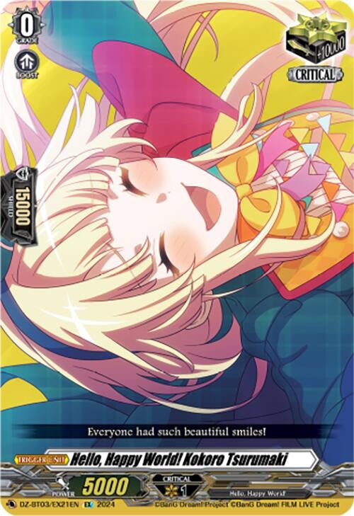 Image for Hello, Happy World! Kokoro Tsurumaki (EX) (DZ-BT03: Dimensional Transcendence) (DZ-BT03/EX21EN) - Cardfight Vanguard