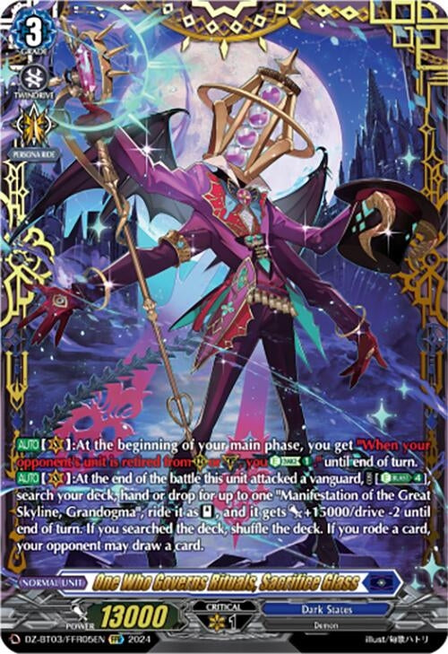 Image for One Who Governs Rituals, Sacrifice Glass (FFR) (DZ-BT03: Dimensional Transcendence) (DZ-BT03/FFR05EN) - Cardfight Vanguard