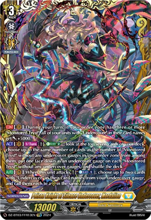 Image for Poison Knight of Silence Undercover, Mordalion (FFR) (DZ-BT03: Dimensional Transcendence) (DZ-BT03/FFR13EN) - Cardfight Vanguard