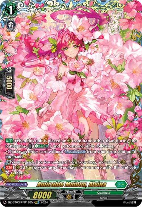 Image for Amicable Maiden, Alvina (FFR) (DZ-BT03: Dimensional Transcendence) (DZ-BT03/FFR18EN) - Cardfight Vanguard