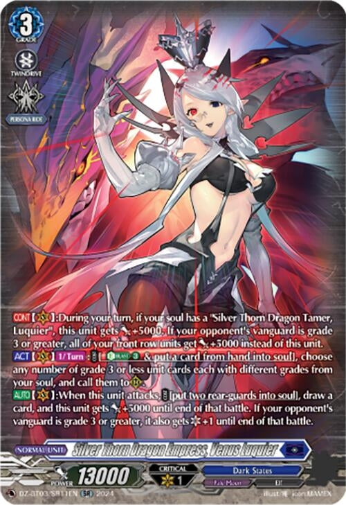 Image for Silver Thorn Dragon Empress, Venus Luquier (SR) (DZ-BT03: Dimensional Transcendence) (DZ-BT03/SR11EN) - Cardfight Vanguard
