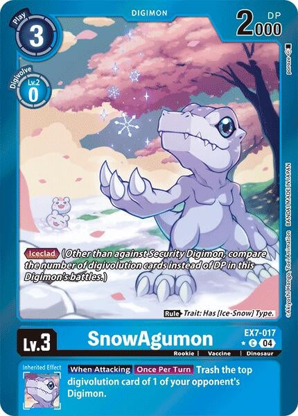 Image for SnowAgumon (Foil) (EX07) (7017)