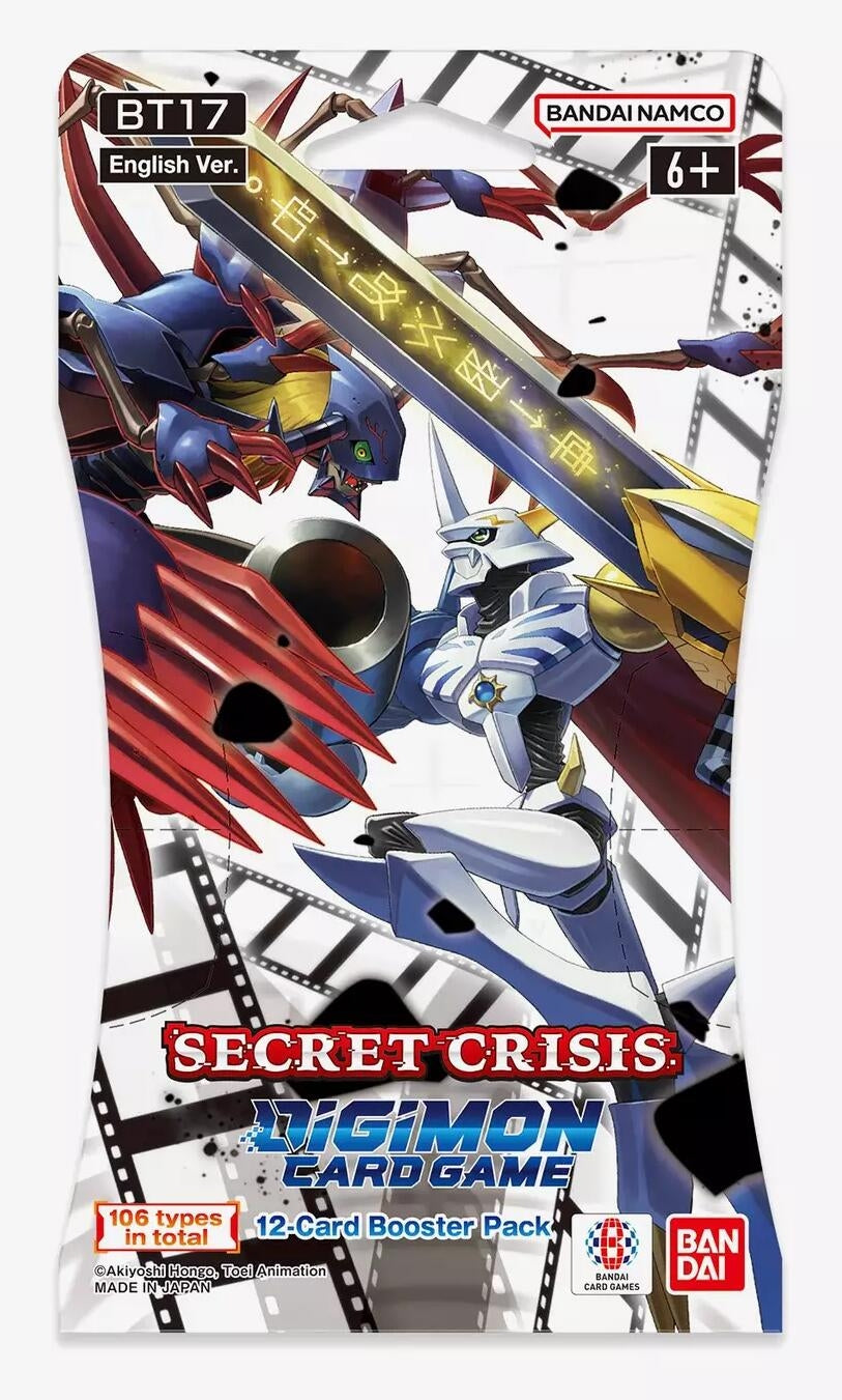 Image for Secret Crisis Sleeved Booster Pack - Digimon Card Game
